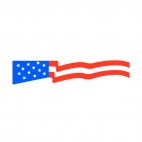 United States flag drawing, decals stickers