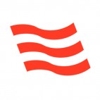 United States flag red stripes, decals stickers