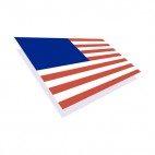 United States flag no stars, decals stickers