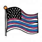 United States flag blue and red stripes, decals stickers