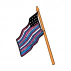 United States flag blue and red stripes, decals stickers