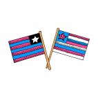 United States flags blue and red stripes, decals stickers