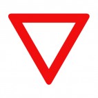 Yield sign, decals stickers