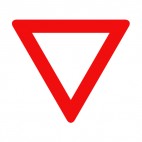 Yield sign, decals stickers