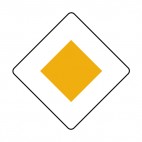 Right priority sign, decals stickers