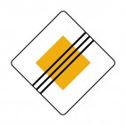 End of right priority sign, decals stickers