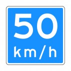 50 km per hour speed limit sign , decals stickers