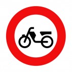 No mopeds allowed sign, decals stickers