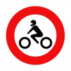 No motorcycles allowed sign, decals stickers