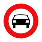 No motor vehicles allowed sign, decals stickers
