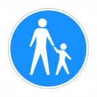 Pedestrian crossing sign, decals stickers