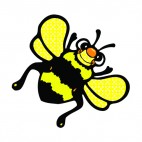 Bee smiling, decals stickers