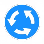 Roundabout sign, decals stickers