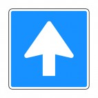 Go straight direction sign , decals stickers