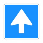 Go straight direction sign , decals stickers