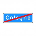 End of Cologne city sign, decals stickers