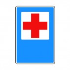 First aid sign, decals stickers