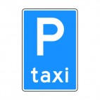 Taxi parking sign, decals stickers