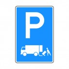 Parking truck loading sign, decals stickers