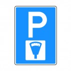 Paying parking sign, decals stickers