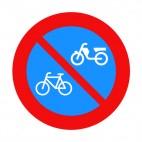 No mopeds or bicycles allowed sign, decals stickers