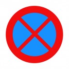 No stopping sign, decals stickers