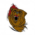 Angry brown bear drawing, decals stickers