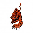 Angry orange tiger claws drawing, decals stickers