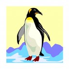 Penguin walking on ice, decals stickers