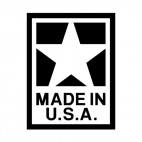 United States Made in USA logo, decals stickers