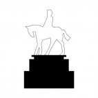Monument Men on horse, decals stickers