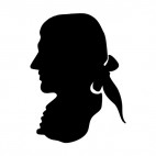 United States George Washington silhouette portrait, decals stickers
