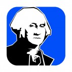 United States George Washington symbol, decals stickers