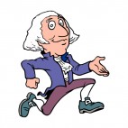 United States George Washington running, decals stickers