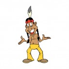 Native American smiling, decals stickers