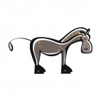 Horse with long mane, decals stickers