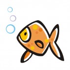 Goldfish breathing, decals stickers