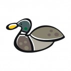 Grey duck, decals stickers