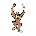 Dancing monkey, decals stickers