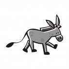 Donkey walking, decals stickers