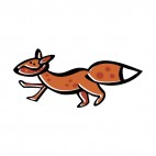 Fox running, decals stickers