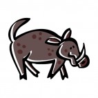 Wild boar with purple spots, decals stickers