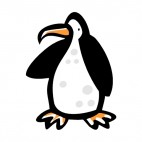 Penguin with grey spots, decals stickers