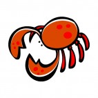 Crab with red spots, decals stickers