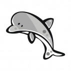 Dolphin with grey spots, decals stickers