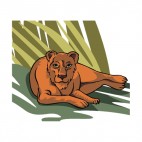 Lion laying down, decals stickers