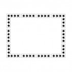 United States rectangular star frame, decals stickers