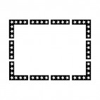 United States rectangular star frame, decals stickers