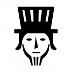 United States Uncle Sam face logo, decals stickers